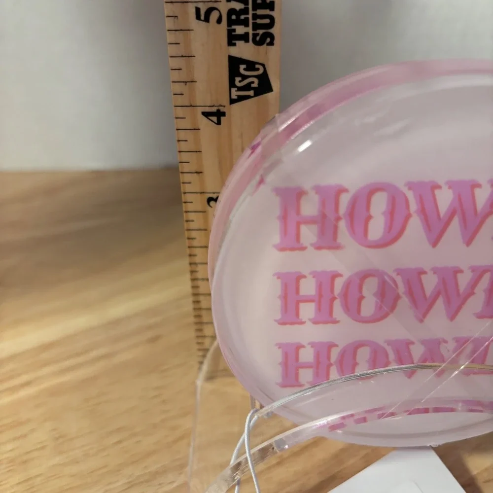 Bread and Butter Howdy Howdy Howdy Pink Coasters Set of‎ 4 Happy Hour New